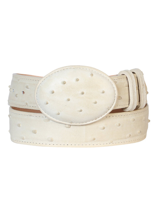 Cowboy Belt - El  Senor de los Cielos - Imitation Ostrich - Bone 700