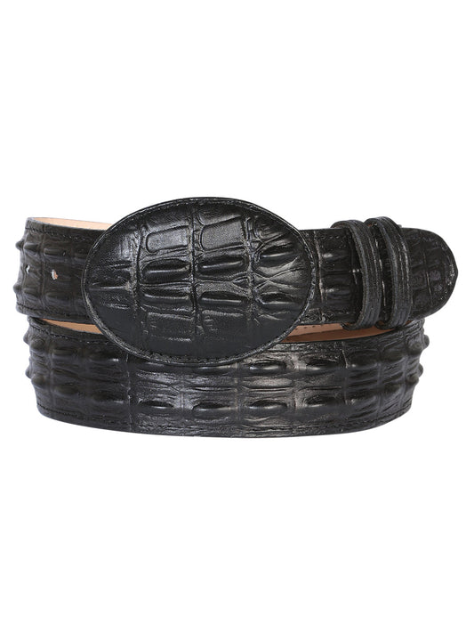 Cowboy Belt - El  Senor de los Cielos -Imitation Tail alligator - Black 707