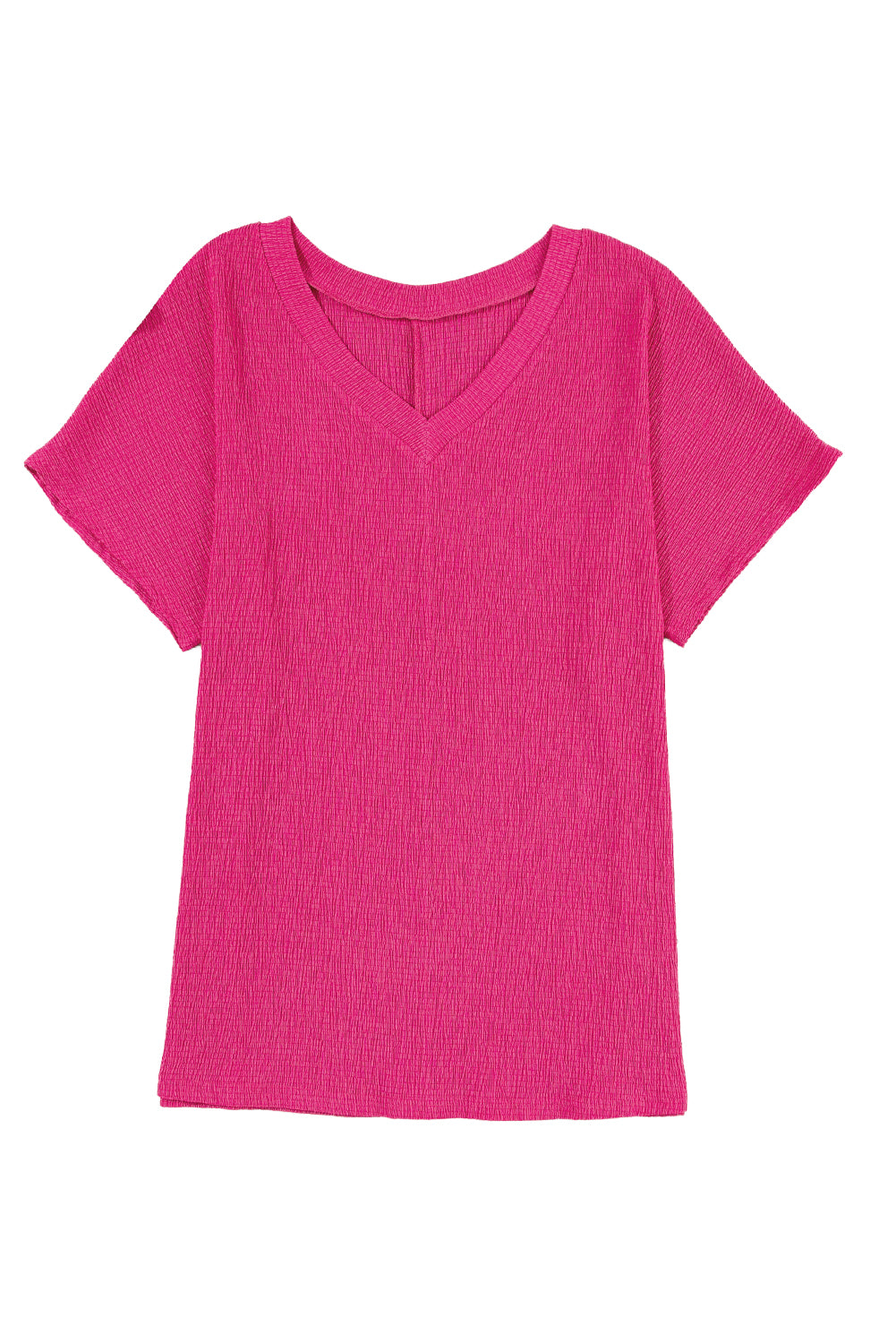 Crinkled V Neck Tee