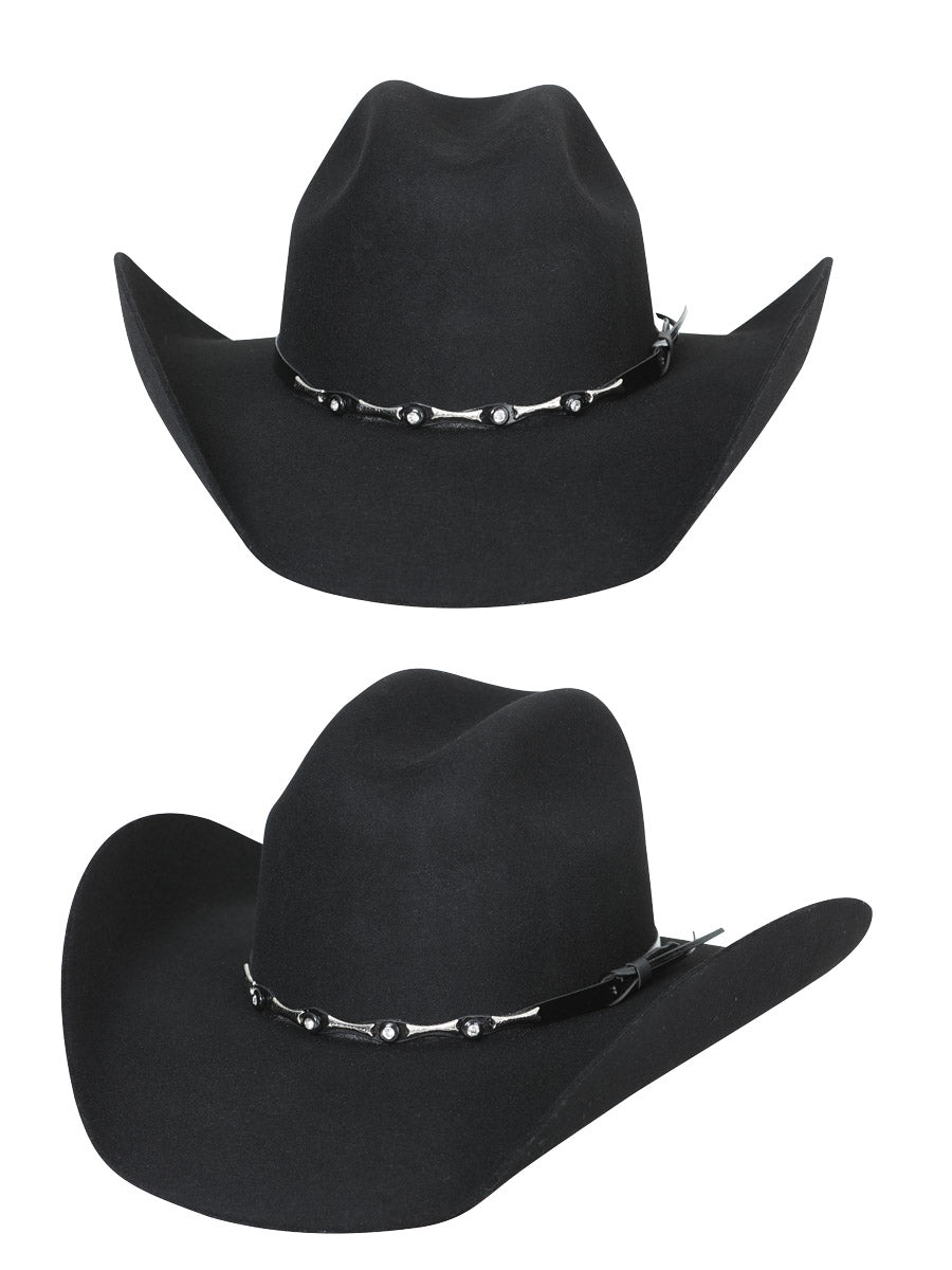 El General Felt Western Hat 50x in Black
