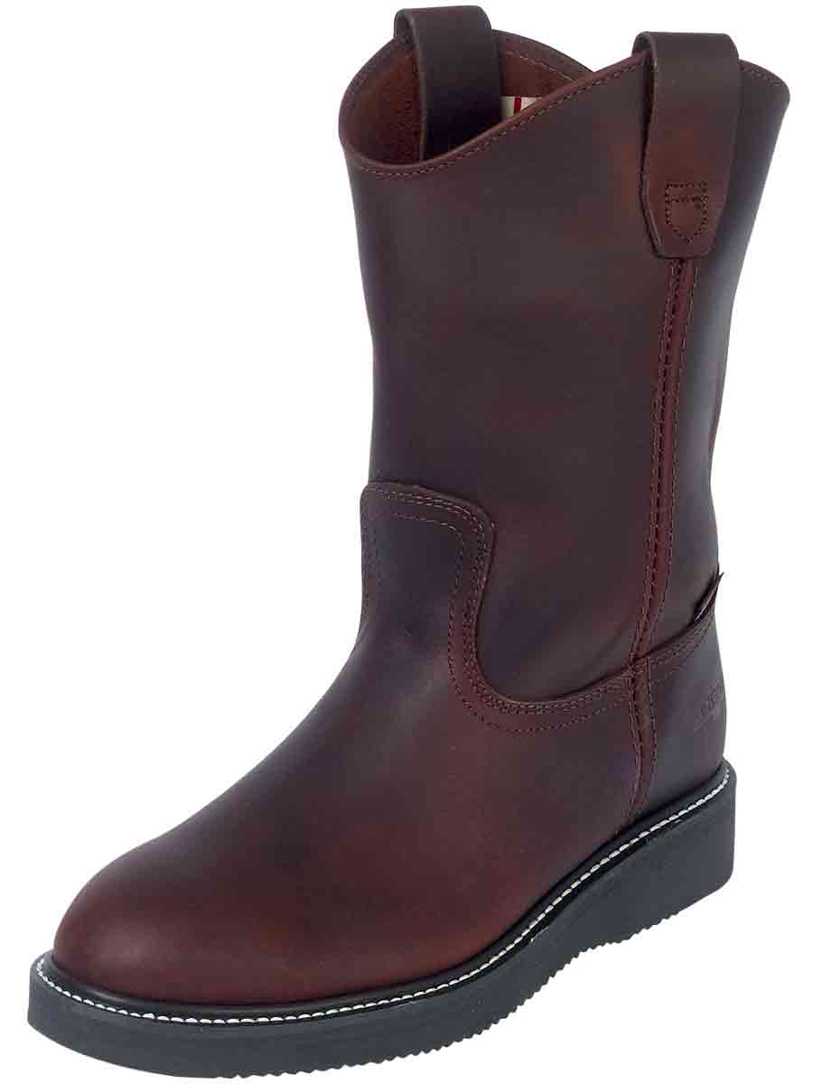 Establo Men's Work Boot — Grasso Leather in Wine