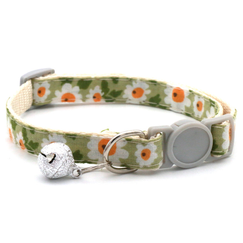 Pet Bandana Pet Collar Daisy Small Floral Sunflower Triangle Scarf for Cats and Dogs