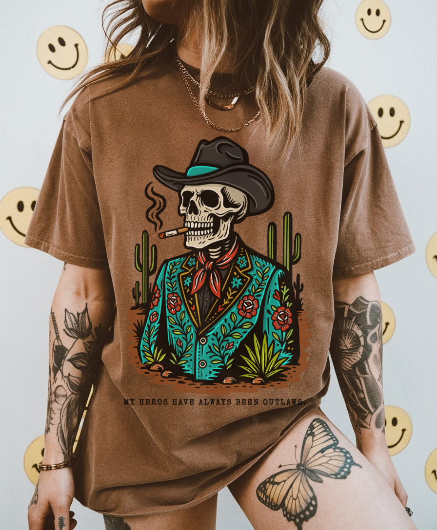 My Heros have always been Outlaws tee