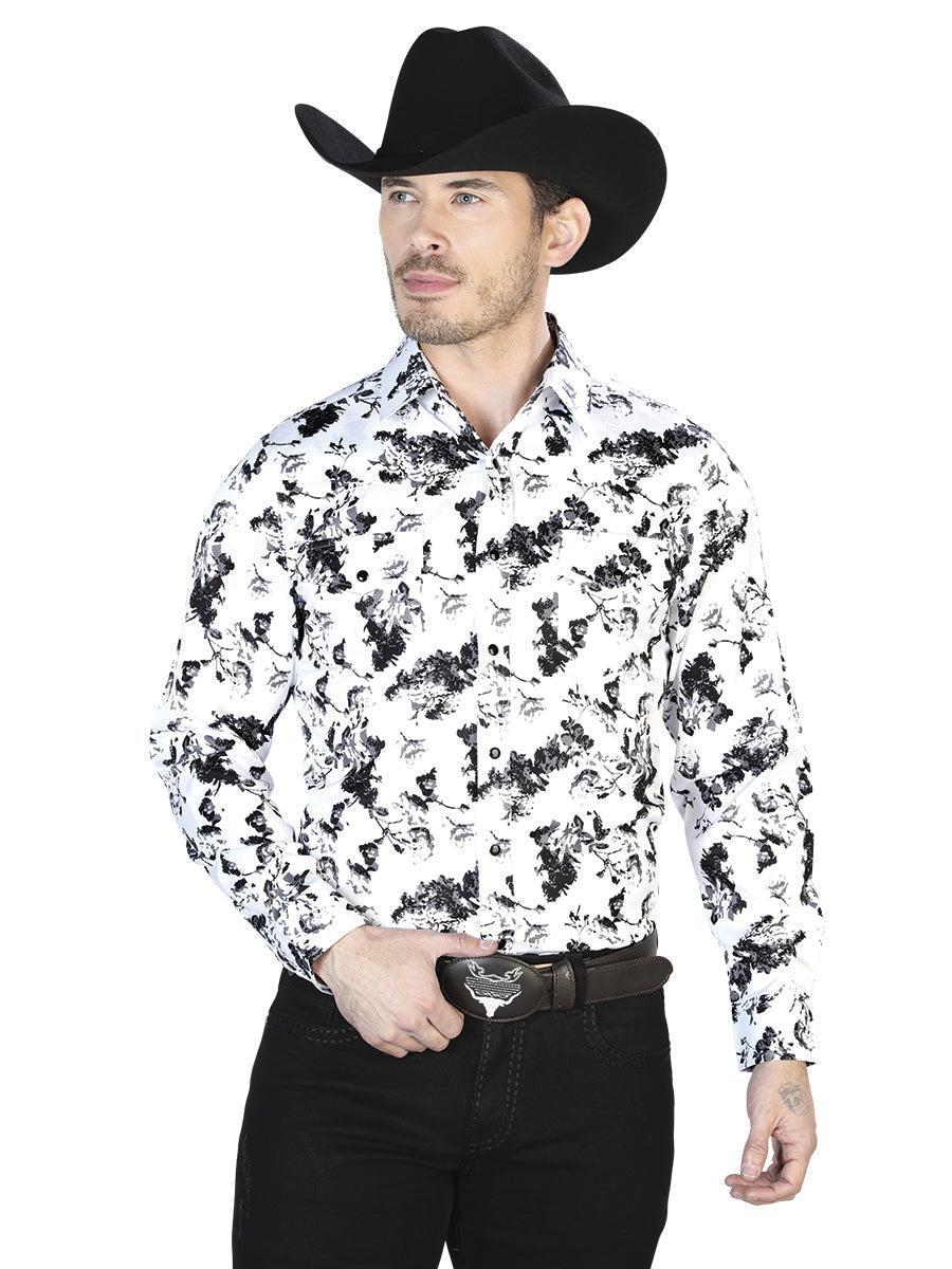 White And Black Casual Long Sleeve Shirt