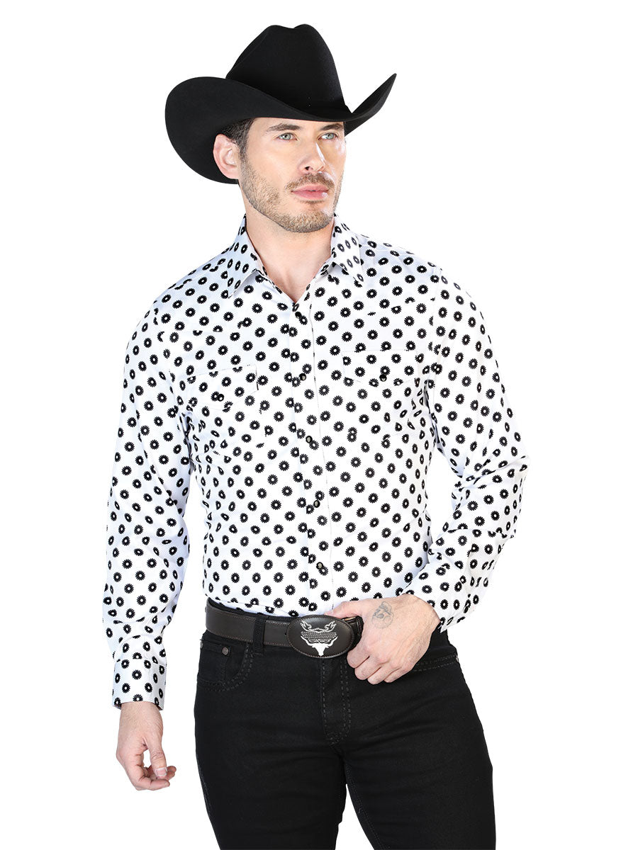 White And Black Casual Long Sleeve Shirt