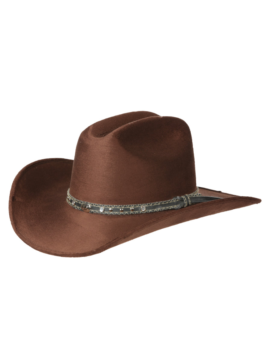 El General Suede Western Hat in Dark Brown