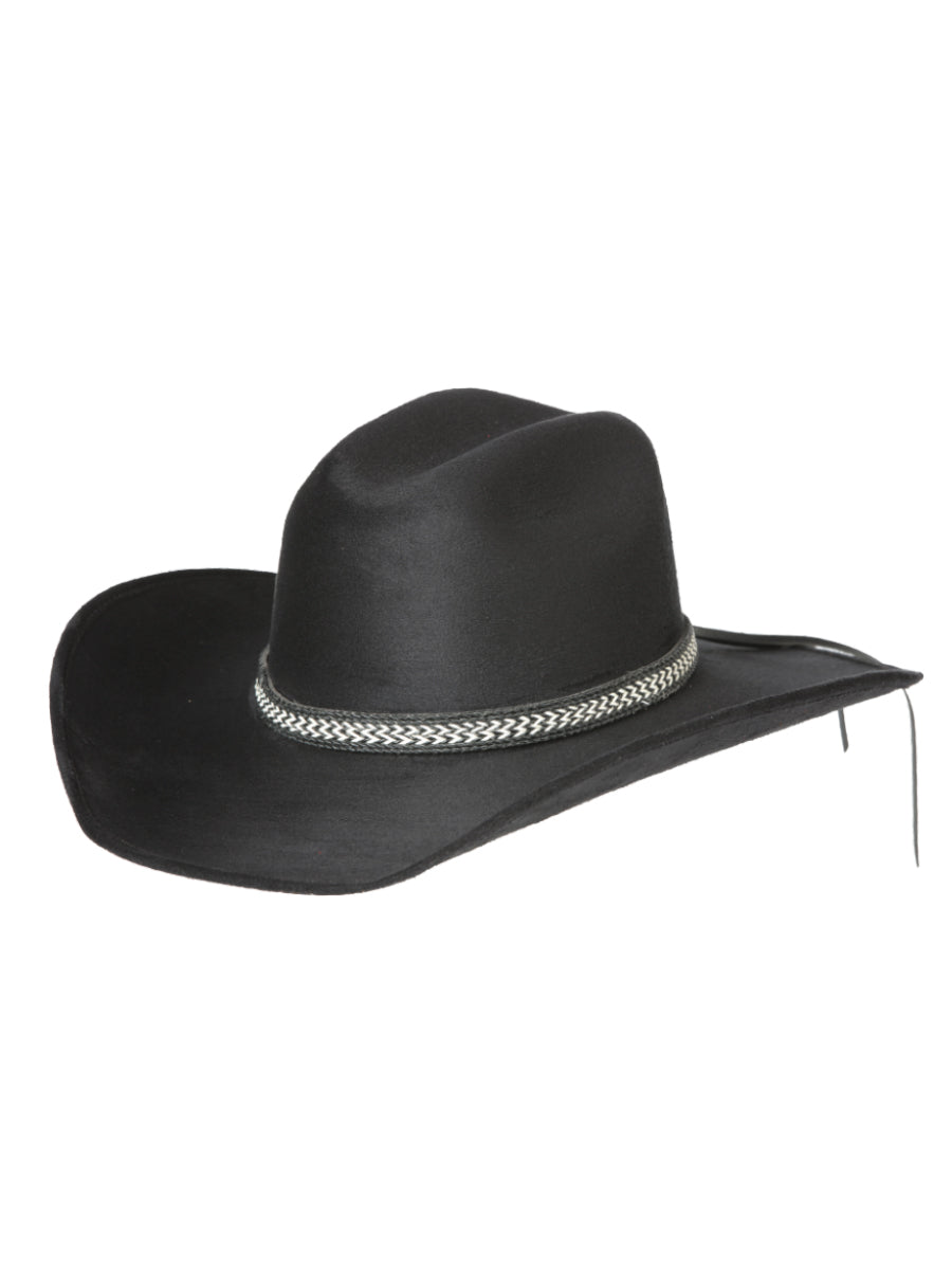 El General Suede Western Hat in Black