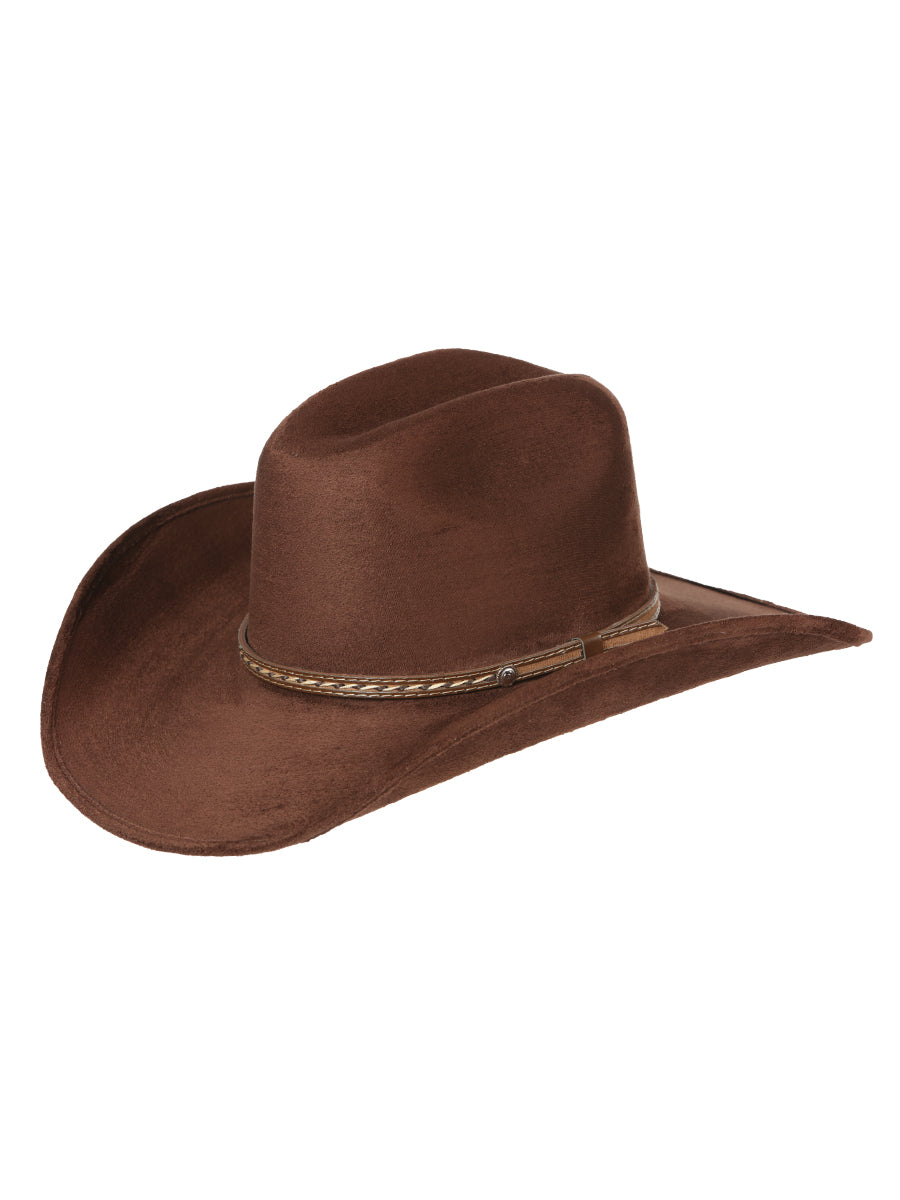 El General Suede Western Hat in Dark Brown