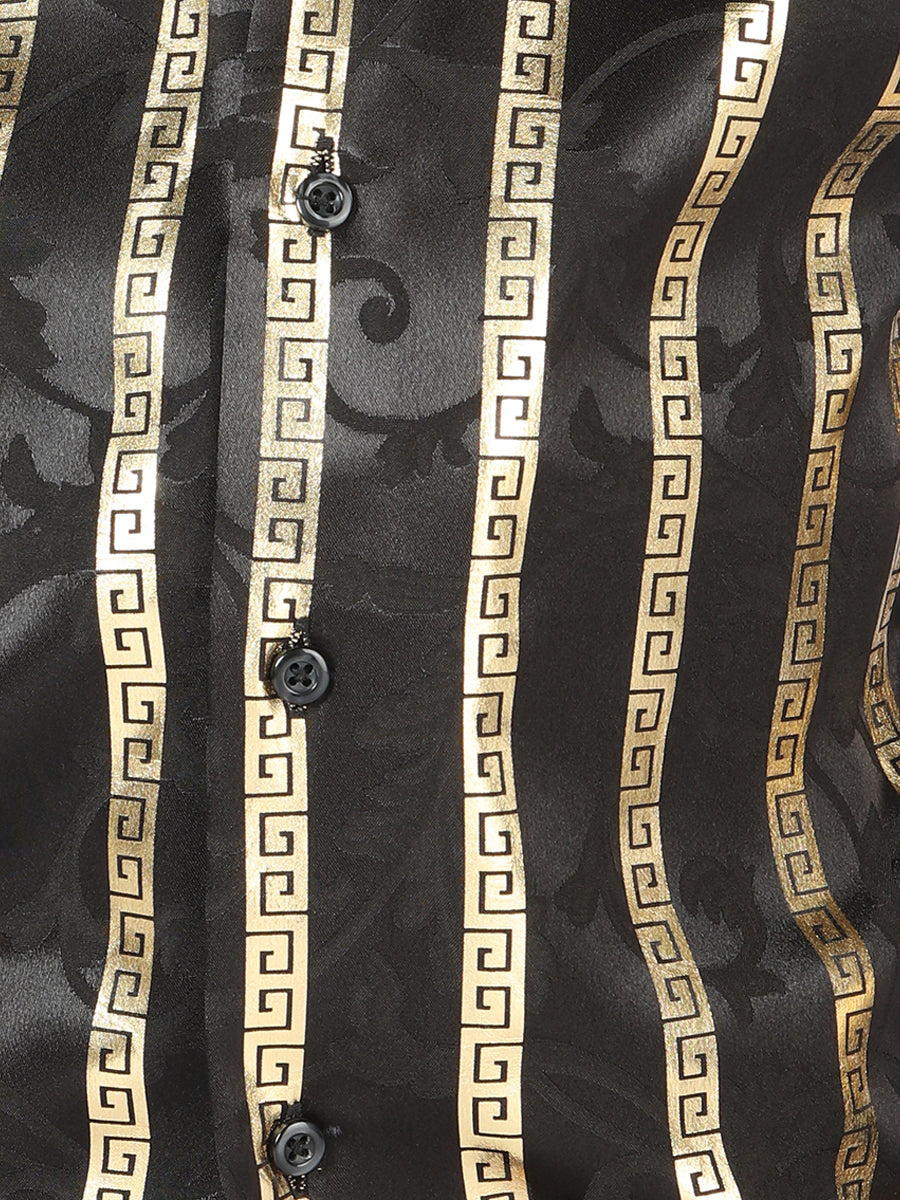 El General Black/Gold Casual Long-Sleeve Shirt