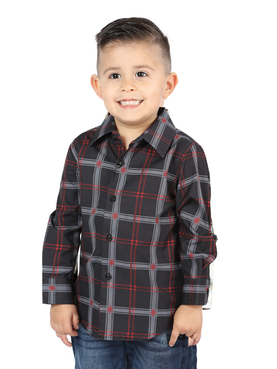 El General Black/Gray Casual Long-Sleeve Shirt