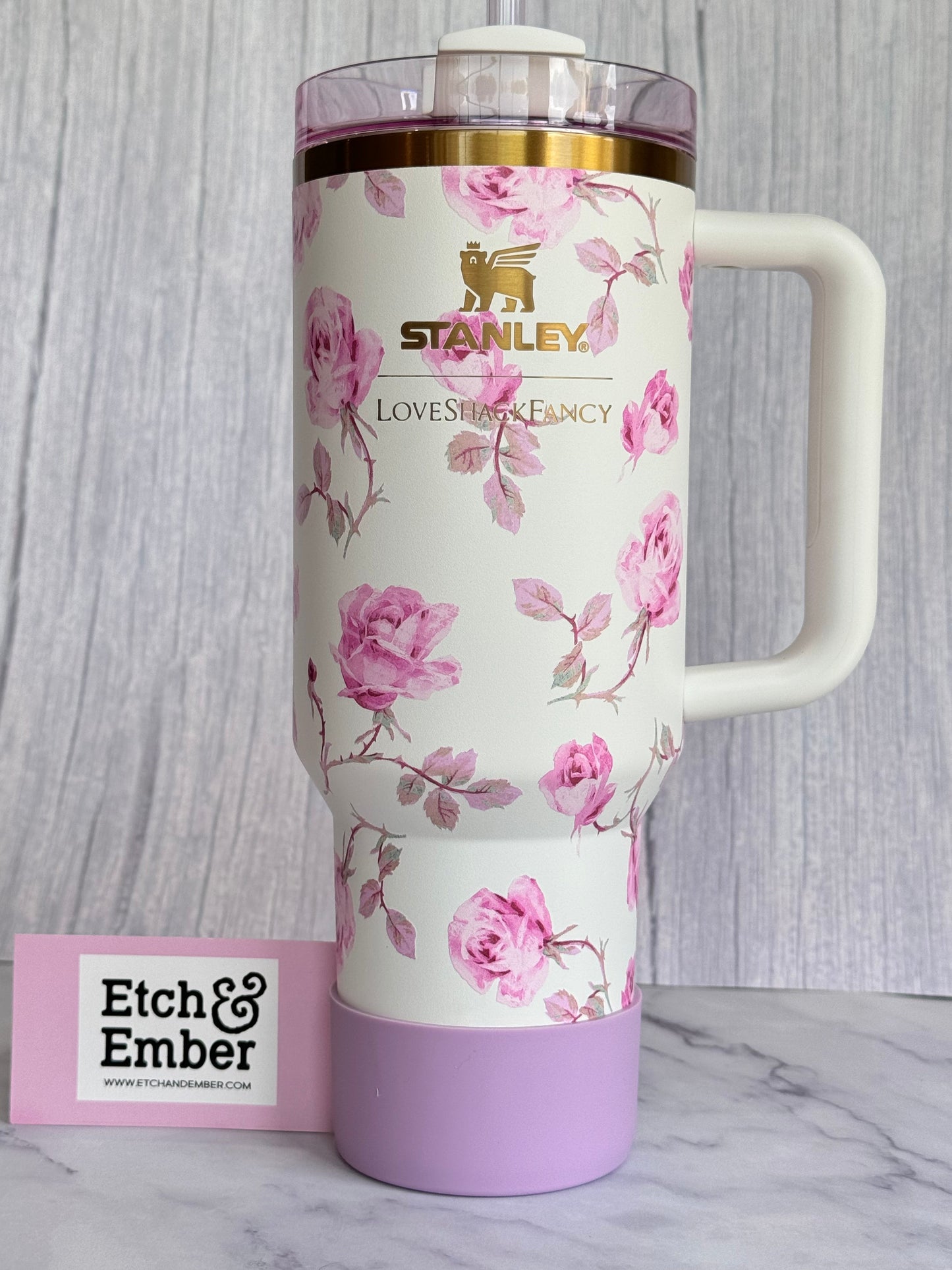 LSF Happy Thoughts Purple Tumbler Boot -fits 20-40oz
