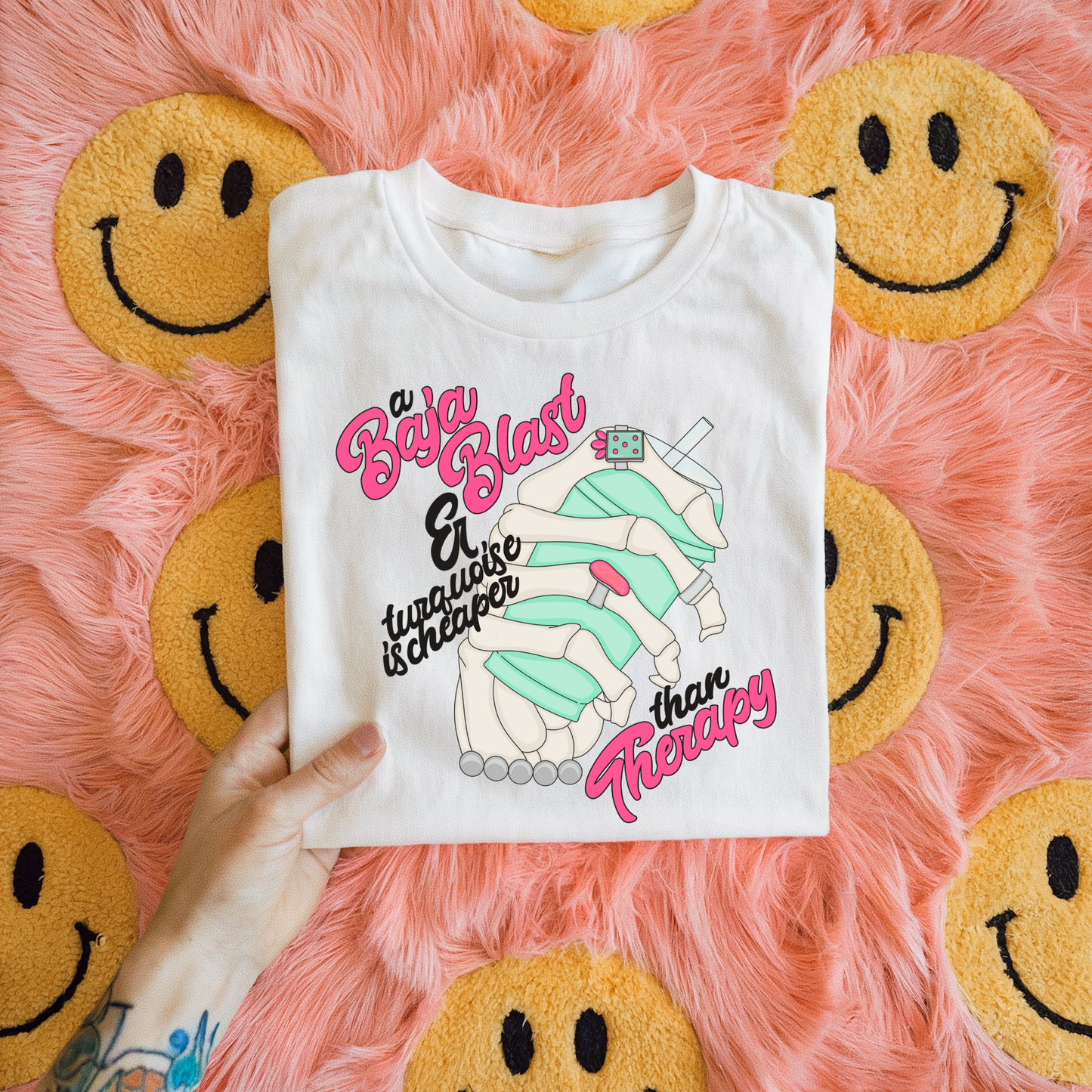 Baja & Turquoise TEE or CREWNECK