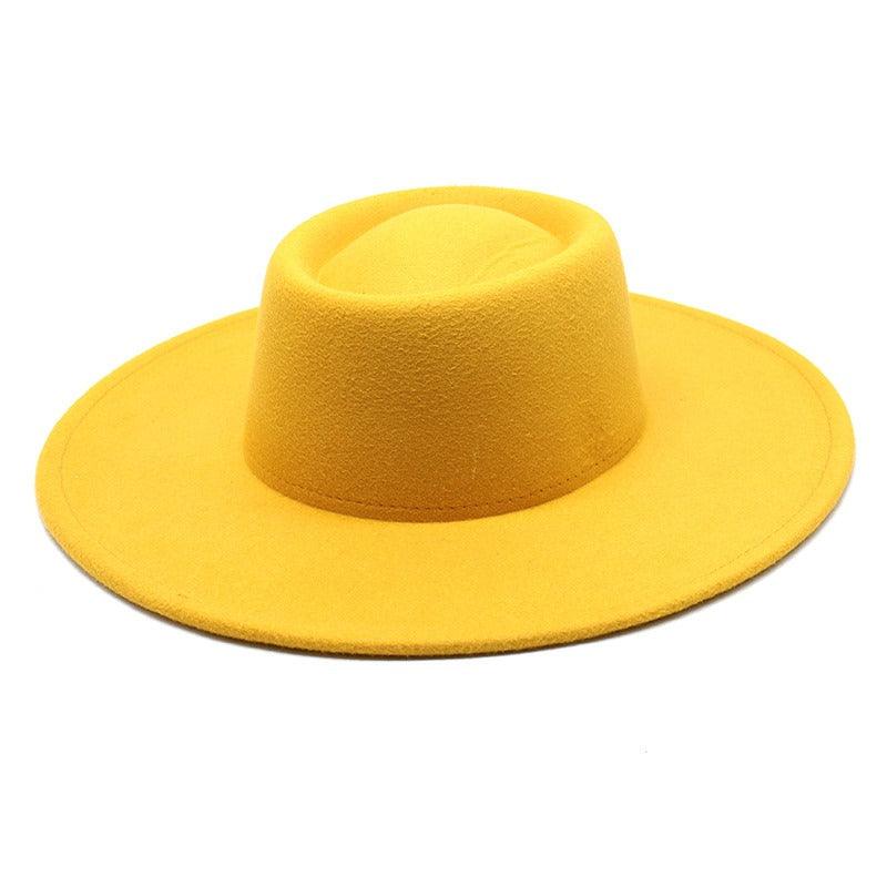 Ella Wide Brim Wool Jazz Hat – Stylish Felt Hat in 16 Colors