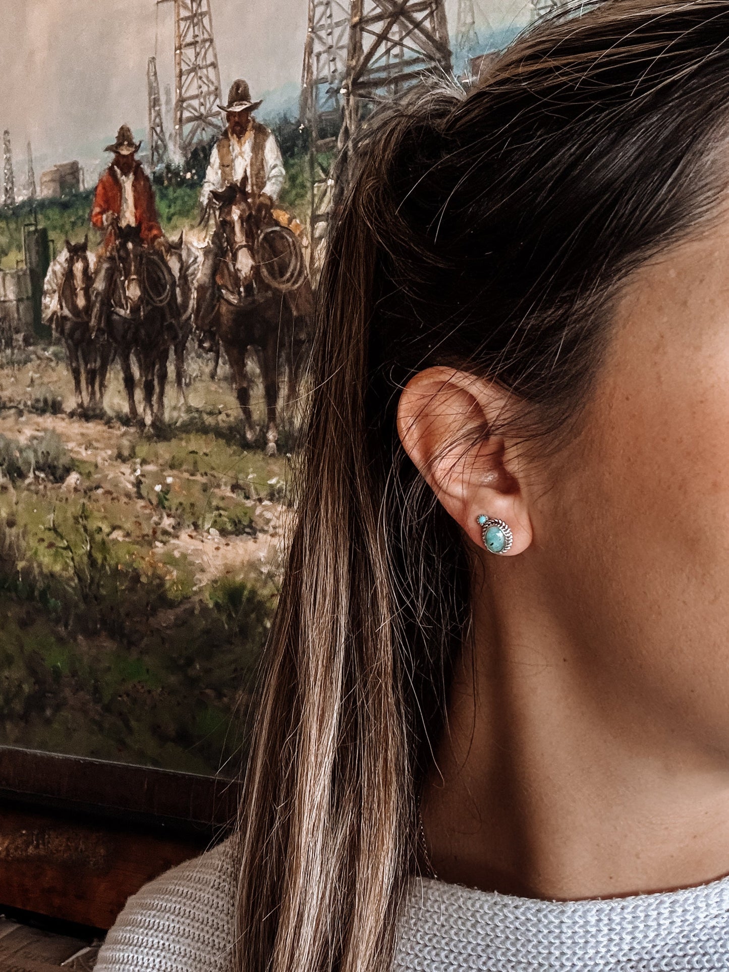 Little Man Turquoise Earrings