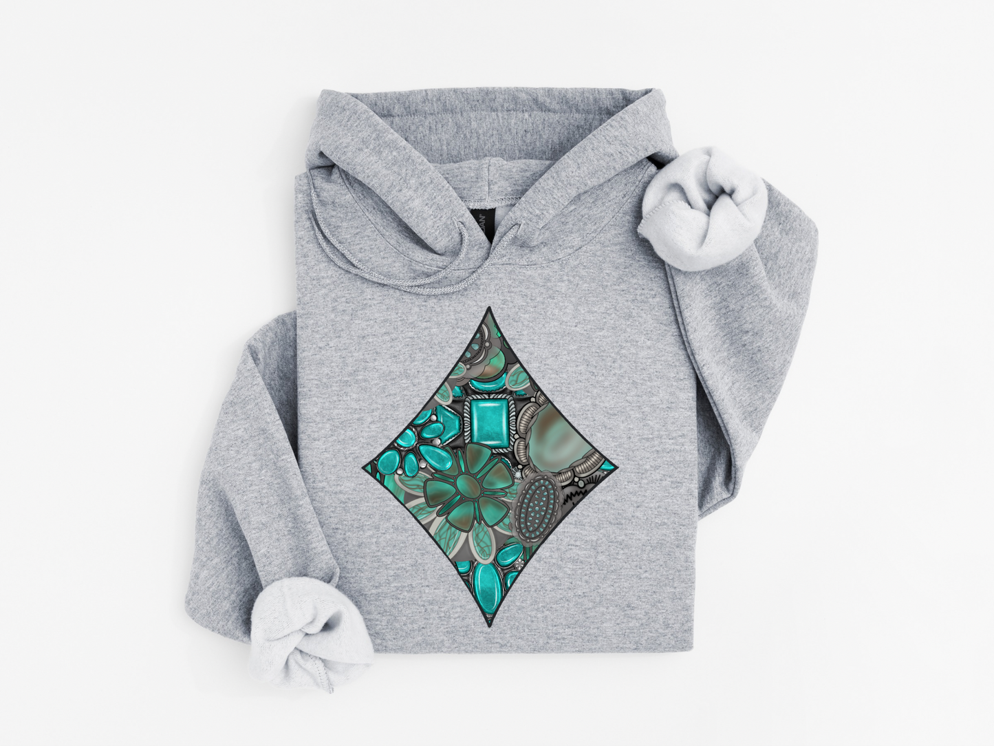 Turquoise Diamond Hoodie
