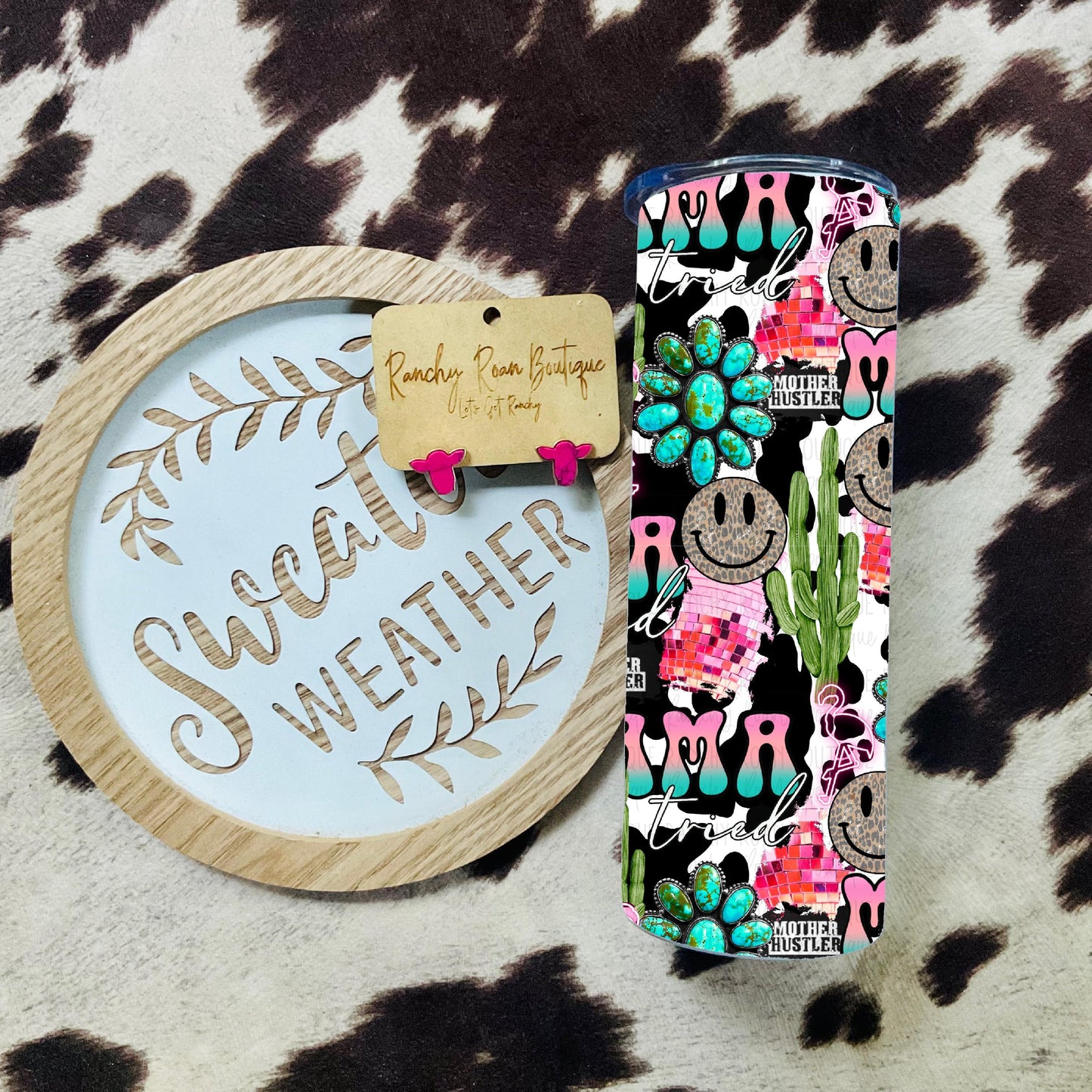 Mama Tried Turquoise Western 20oz Skinny Tumbler