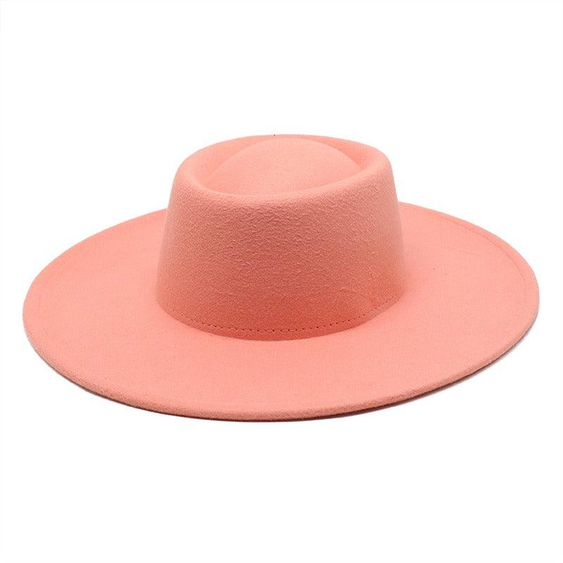 Ella Wide Brim Wool Jazz Hat – Stylish Felt Hat in 16 Colors