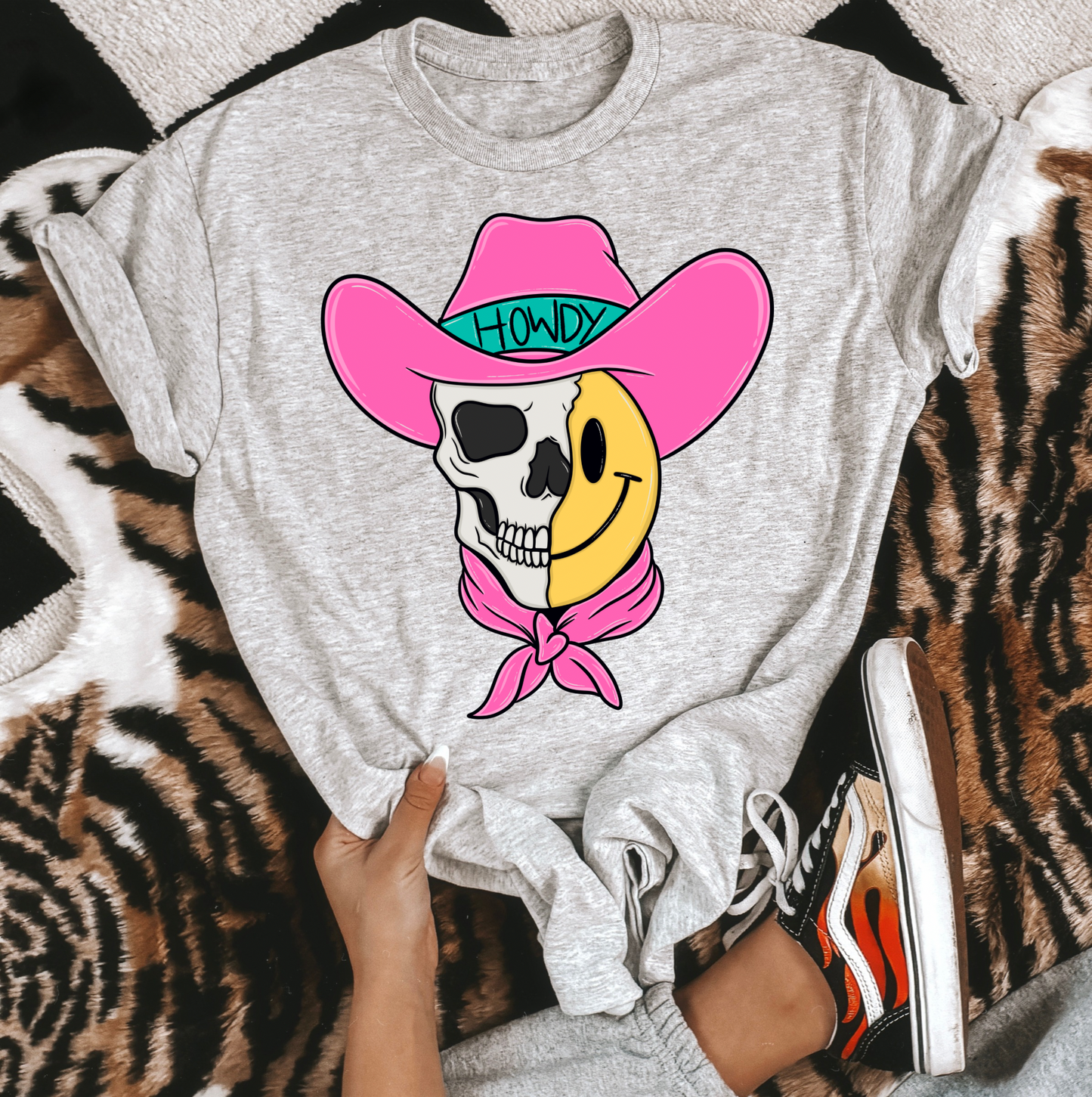 Smiley Skeleton TEE or CREWNECK