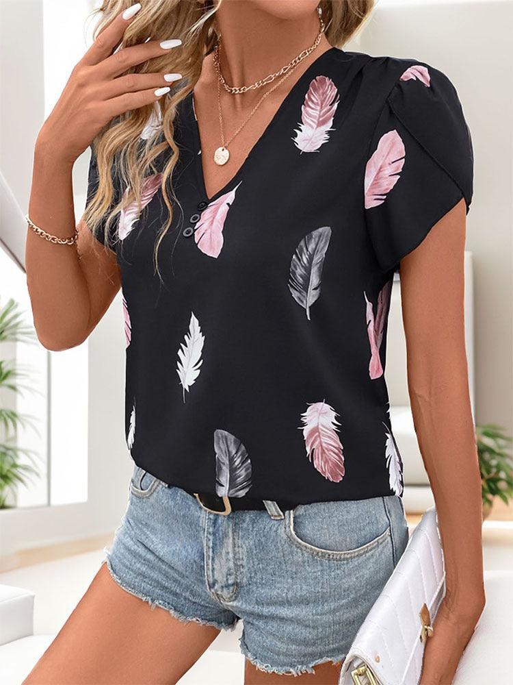Feather Print Cowgirl Top | Perfect for Casual Cowgirl Style