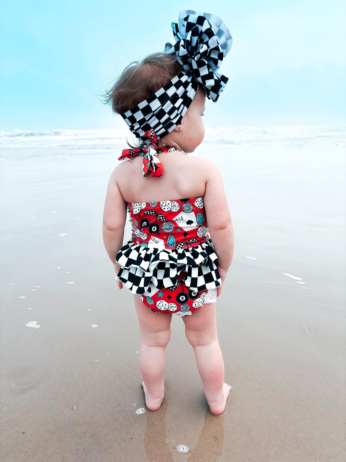 Wild Card Ruffled Swim Suit (FINAL SALE)
