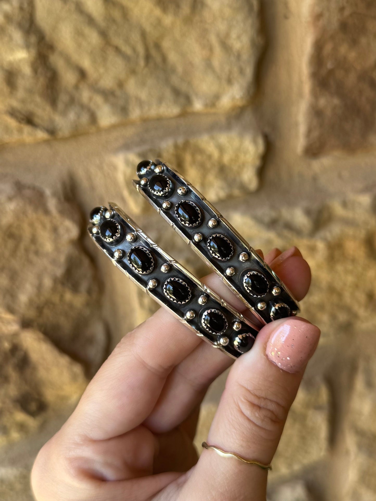 Hallsville Black Onyx Cuff Bracelet