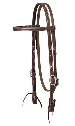 Working Tack Browband Headstall, 5/8", Stainless Steel
