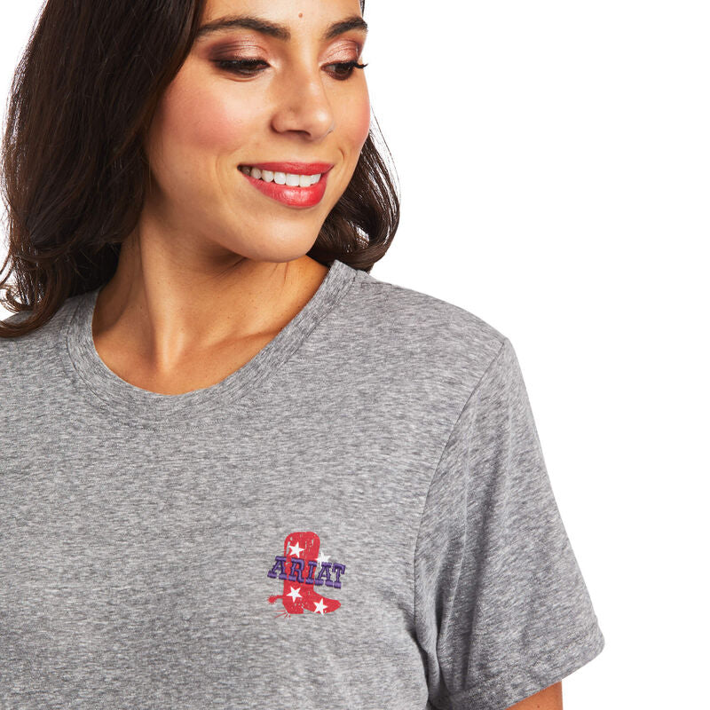 Ariat Singing The Blues Tee- Charcoal Grey