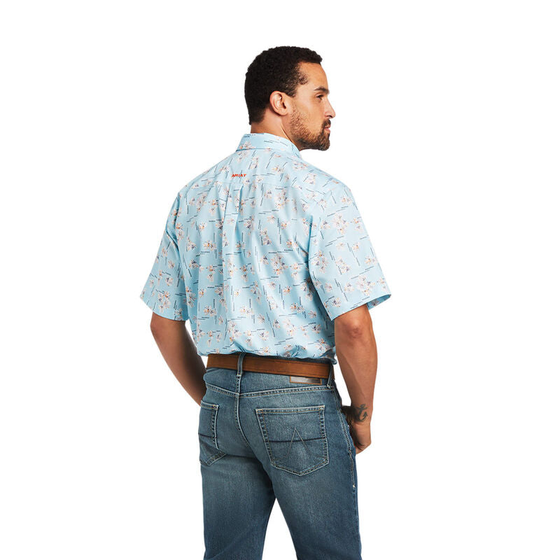 Wrinkle free yariel classic fit - Crystal Blue