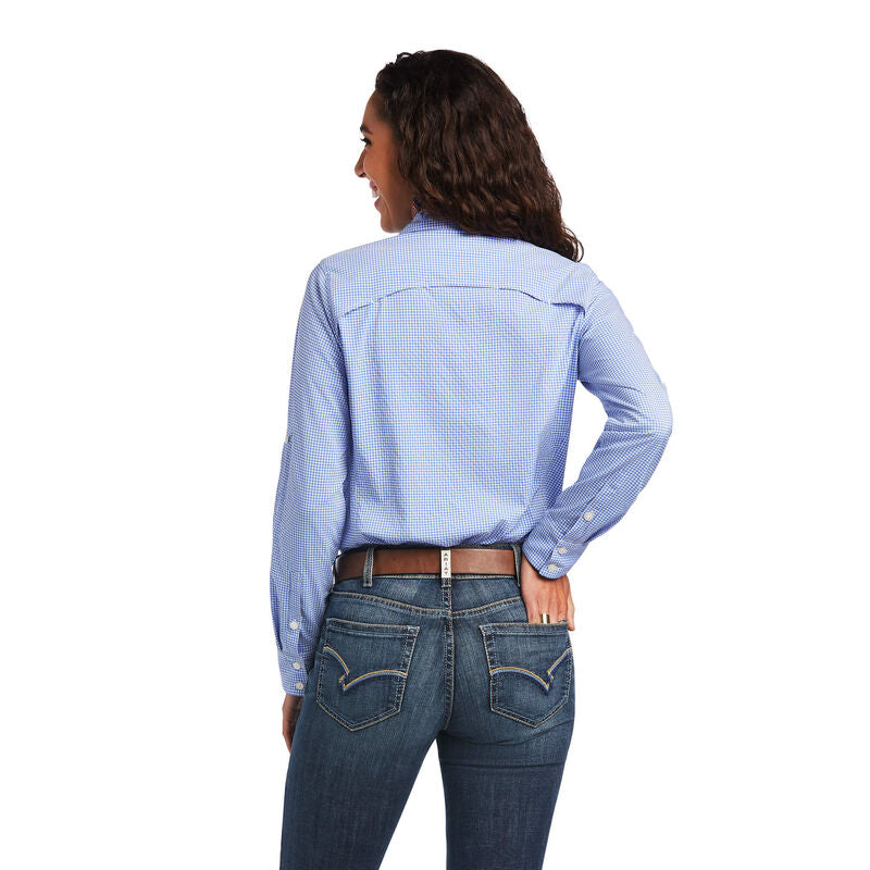 BLUE/WHITE CHECKER VentTEK Stretch Shirt