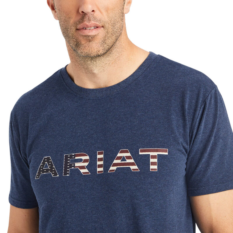 Chimayo Graphic T-Shirt-NAVY HEATHER