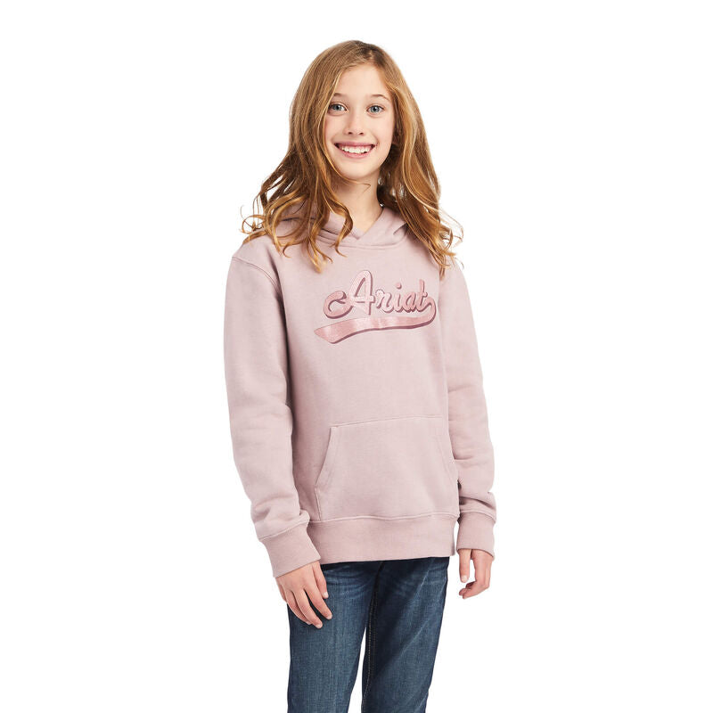 REAL Glitter Logo Hoodie-ROSE HEATHER