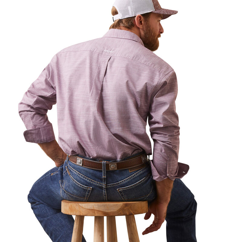 Solid Slub Classic Fit Shirt- Wine Club
