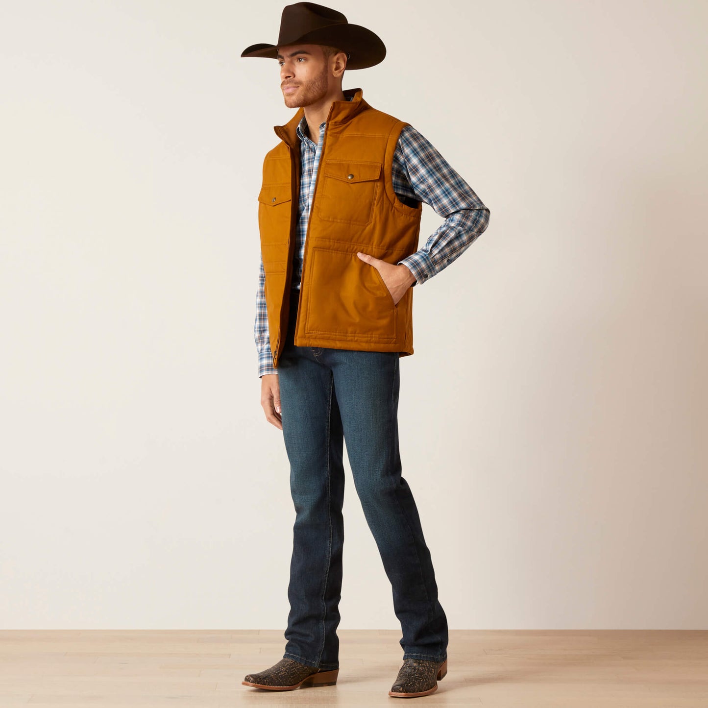 Ariat Men’s Chestnut Grizzly 2.0 Canvas Conceal and Carry Vest