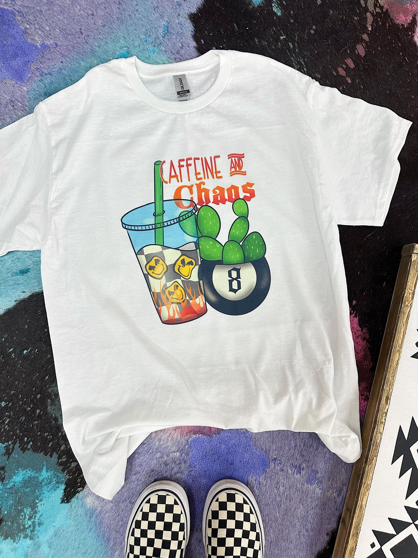 Caffeine & Chaos TEE or CREWNECK