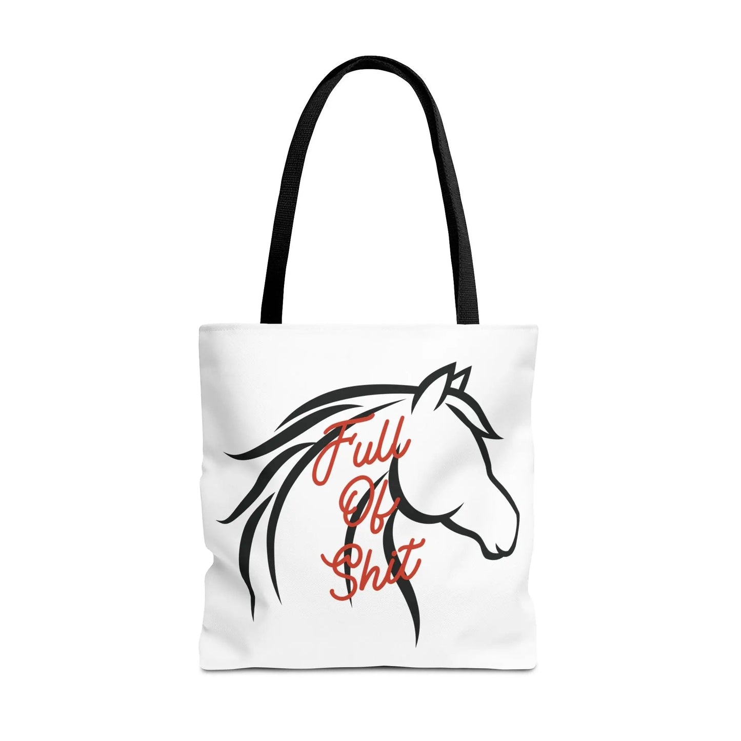 “Full of Sh*t” Horse Silhouette Equestrian Canvas Tote Bag