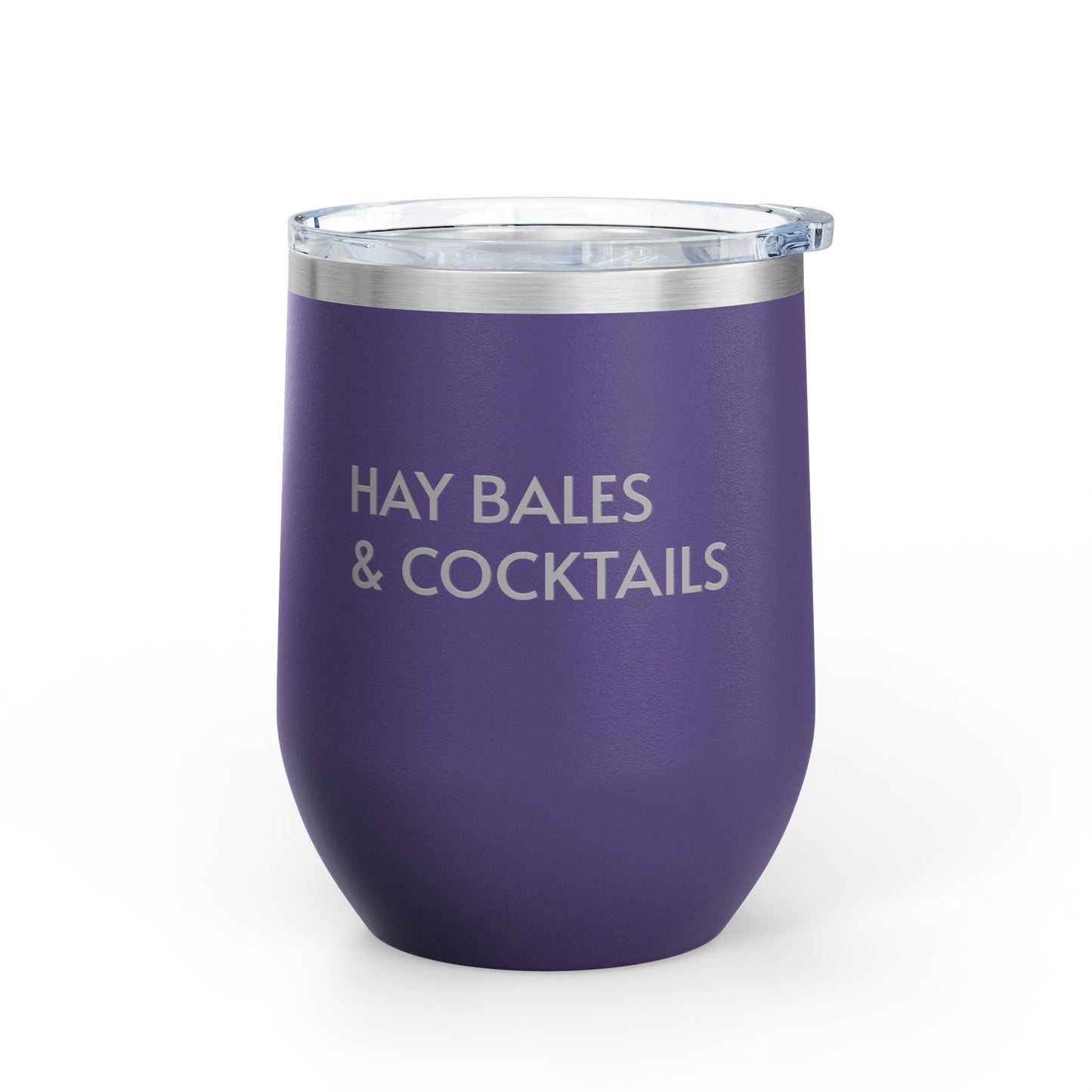 Wine Tumbler, 12oz - Hay Bales/Cocktails