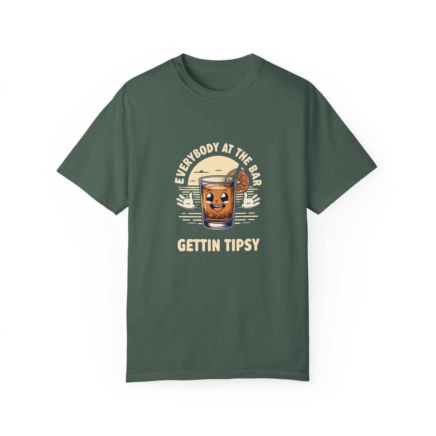 Everybody at the Bar Gettin Tipsy Unisex Garment-Dyed T-Shirt