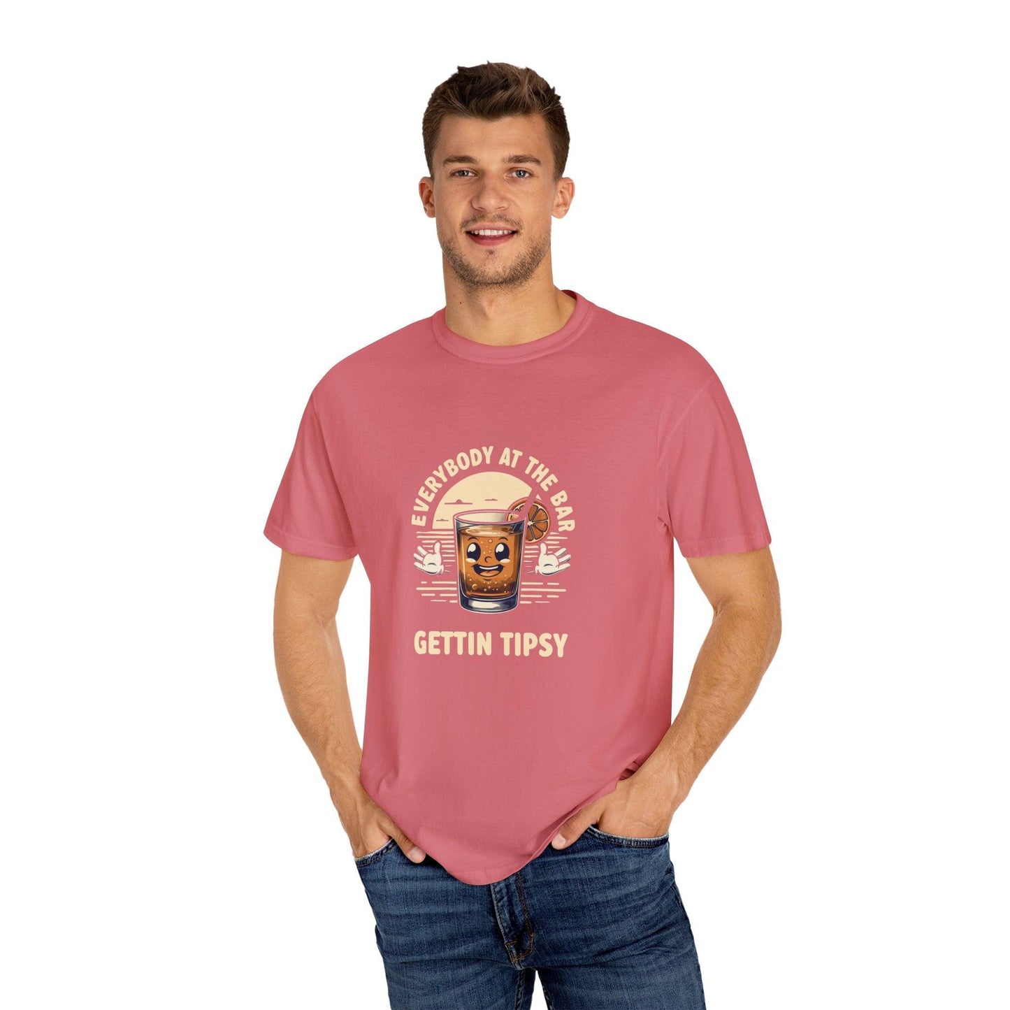 Everybody at the Bar Gettin Tipsy Unisex Garment-Dyed T-Shirt