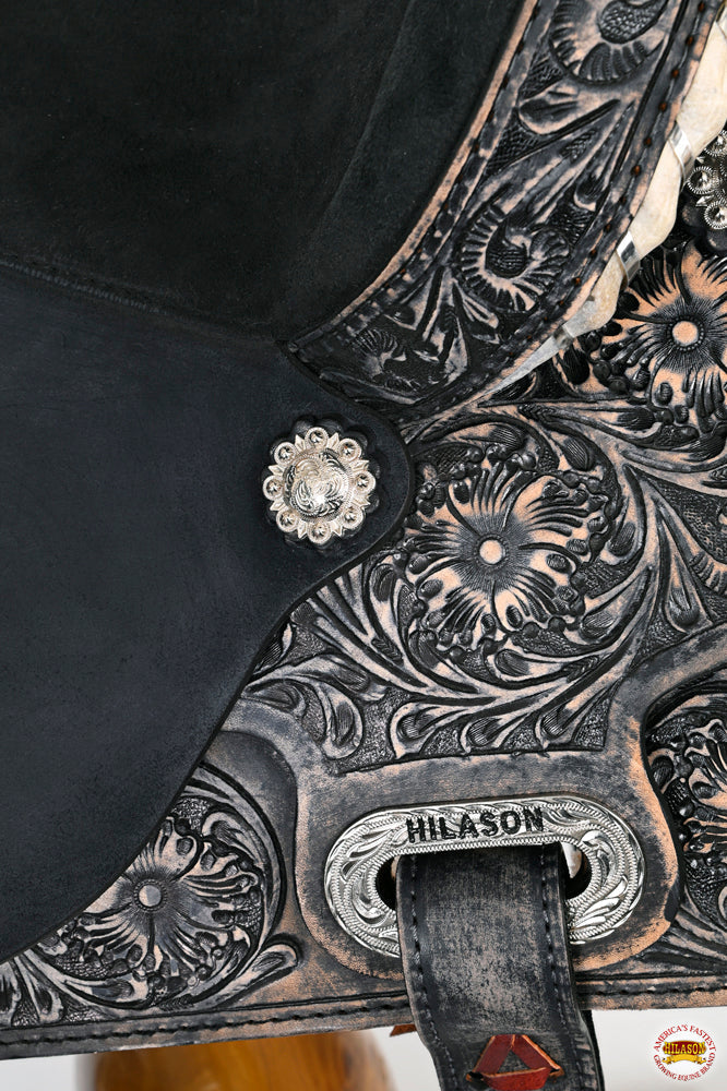 Hilason Flex Tree Western Horse Saddle American Leather Trail Barrel