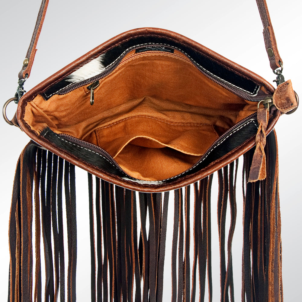 Crossbody Hair-On Genuine Leather women bag western handbag purse