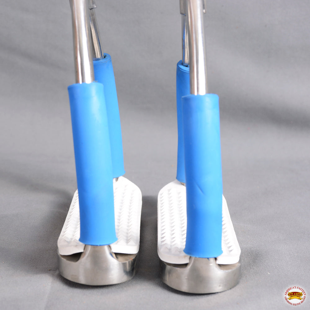 3 In Neck Hilason Western Slanted Stainless Steel rubber Pad Stirrups