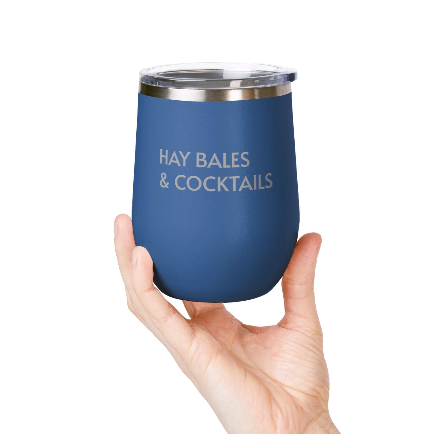 Wine Tumbler, 12oz - Hay Bales/Cocktails