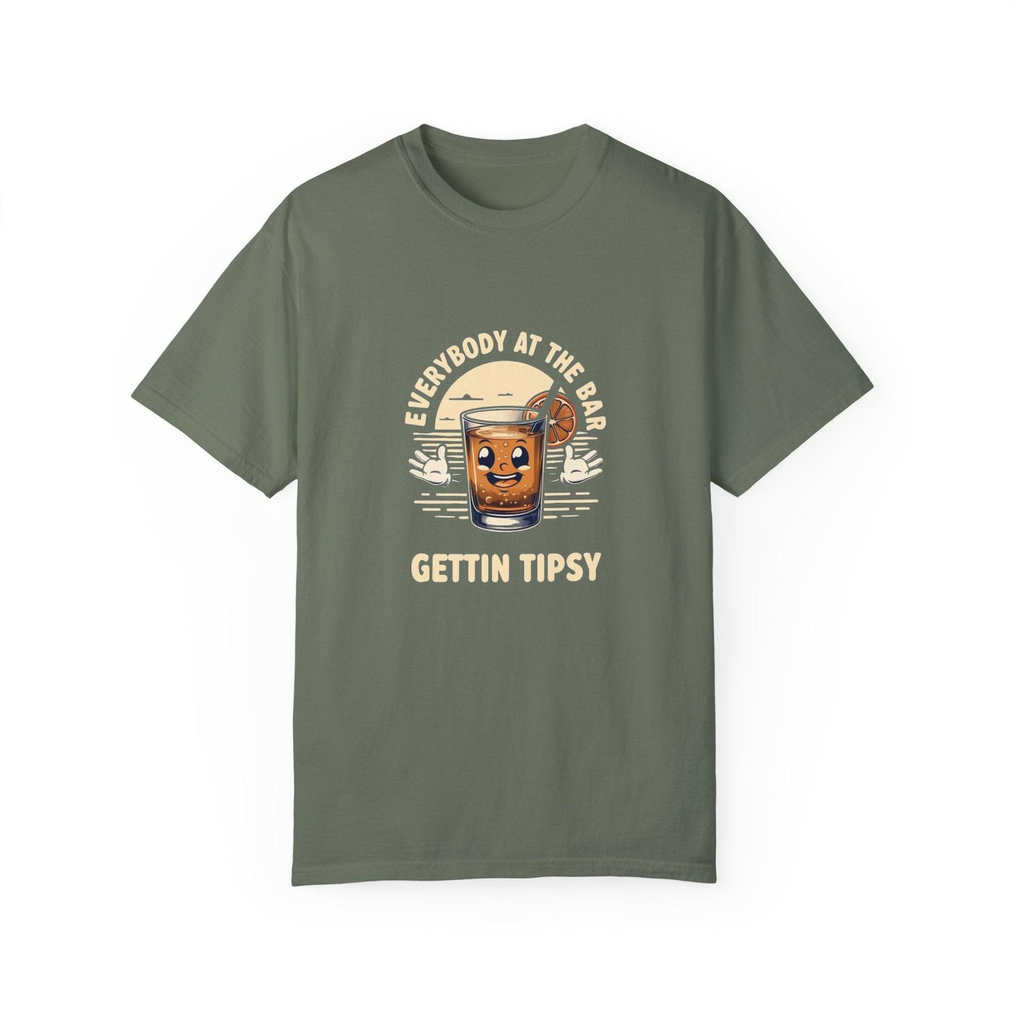 Everybody at the Bar Gettin Tipsy Unisex Garment-Dyed T-Shirt