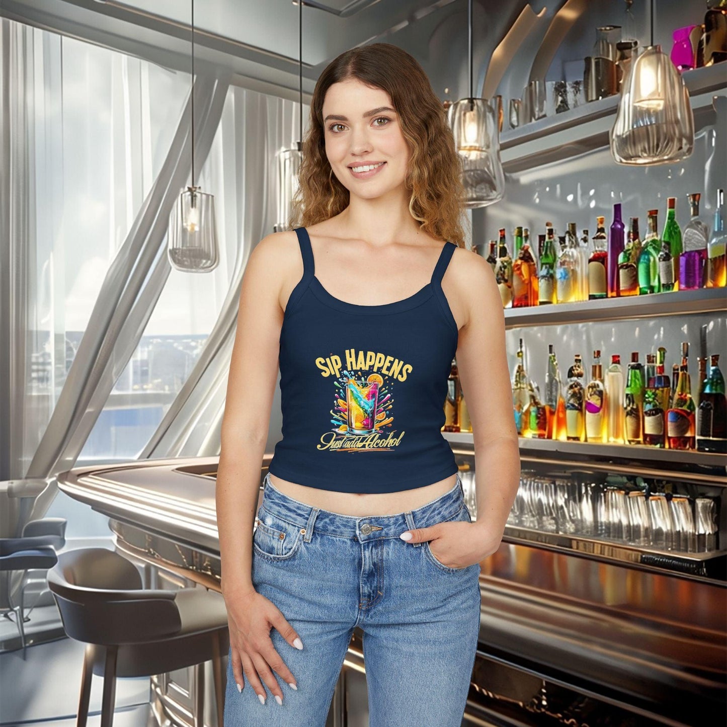 Playful & Stylish Womens Spaghetti Strap Tank Top