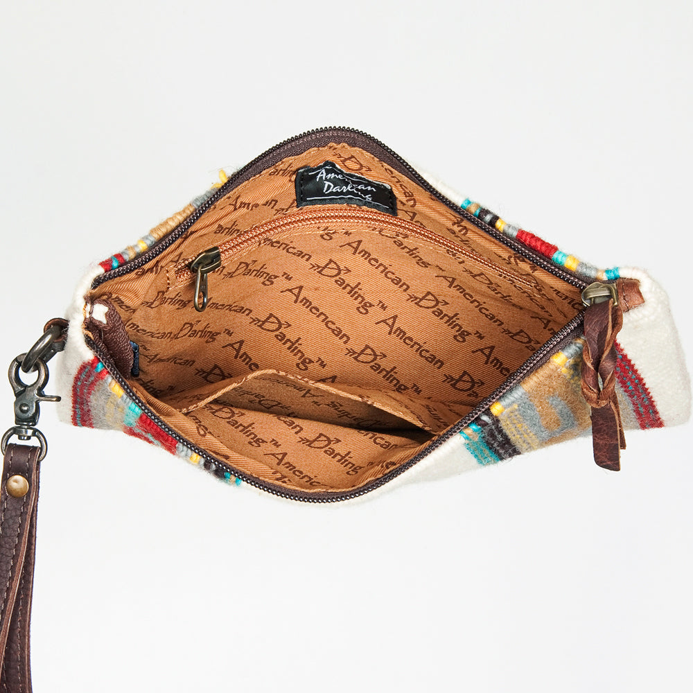 American Darling ADBG344D Wristlet Saddle Blanket Genuine Leather Women Bag Western Handbag Purse