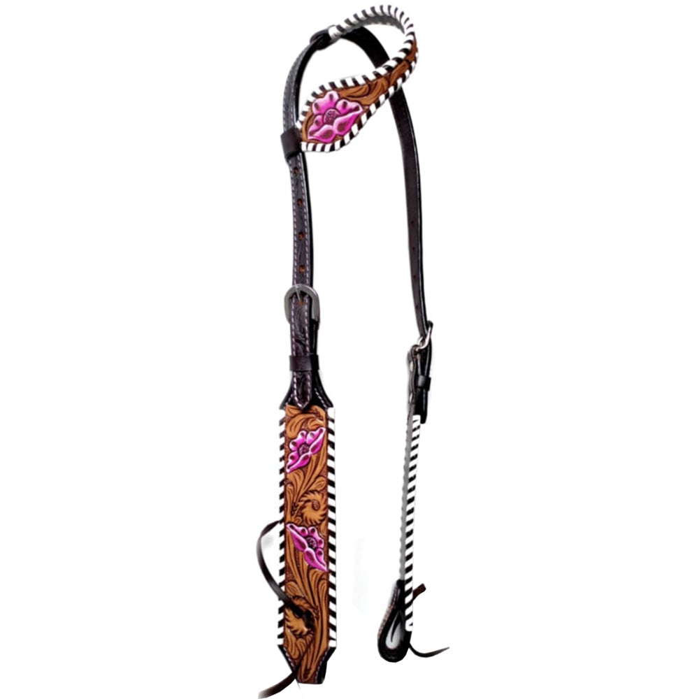 Bar H Equine Horse Leather One Ear Headstall