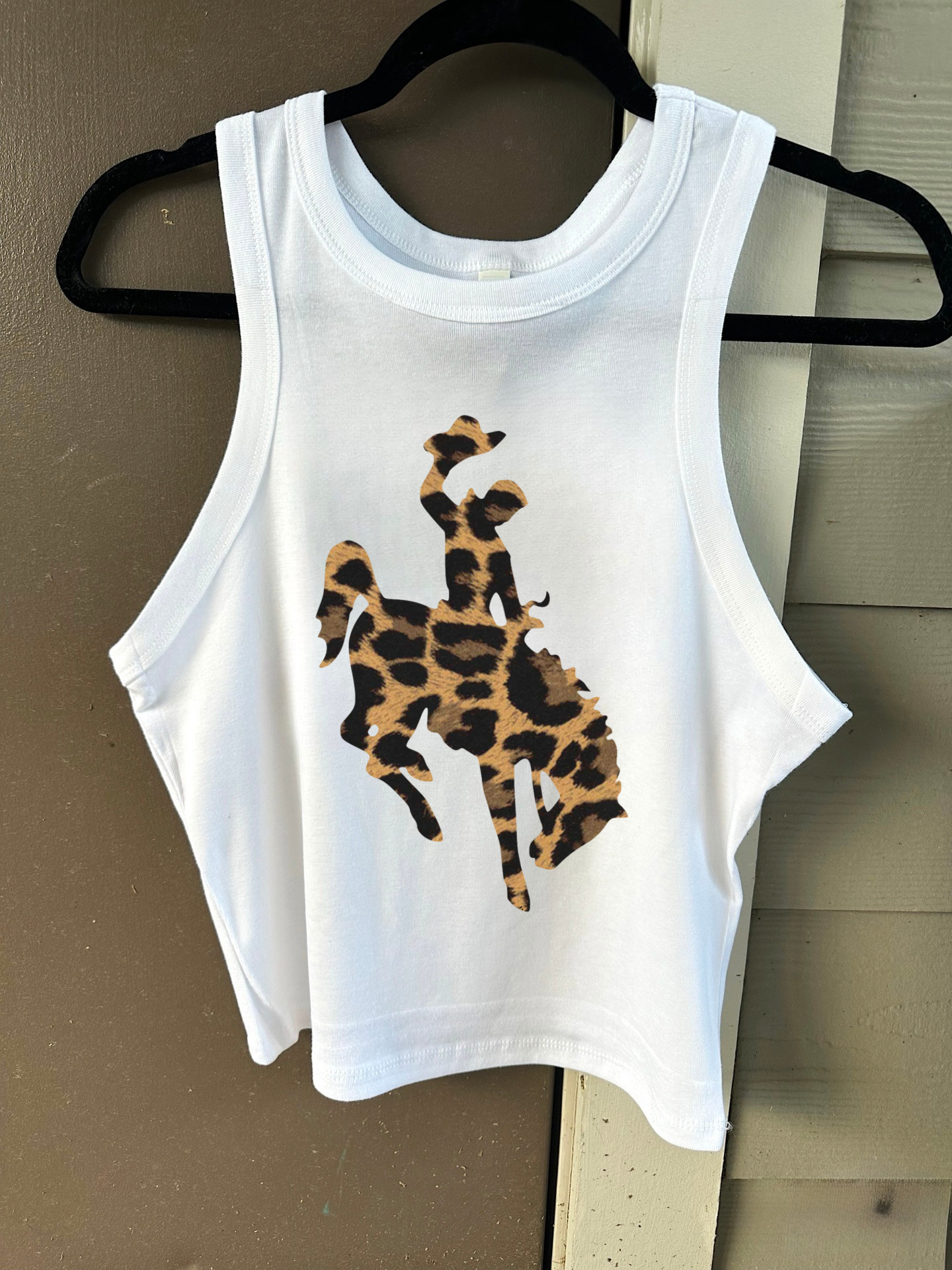 Leopard Cowboy Cropped Tank