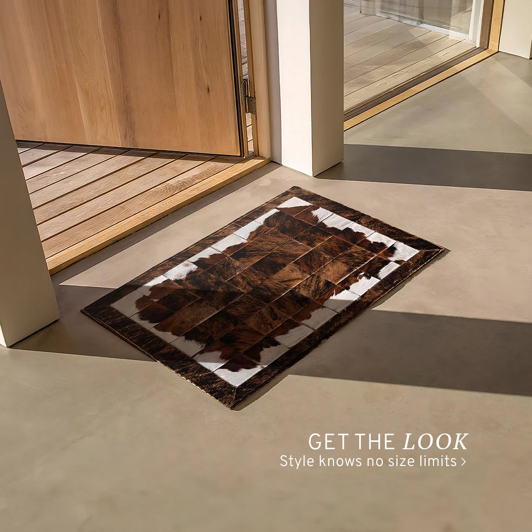 Cowhide Floor Mat Rug Size 3 x 2 Feet F-171