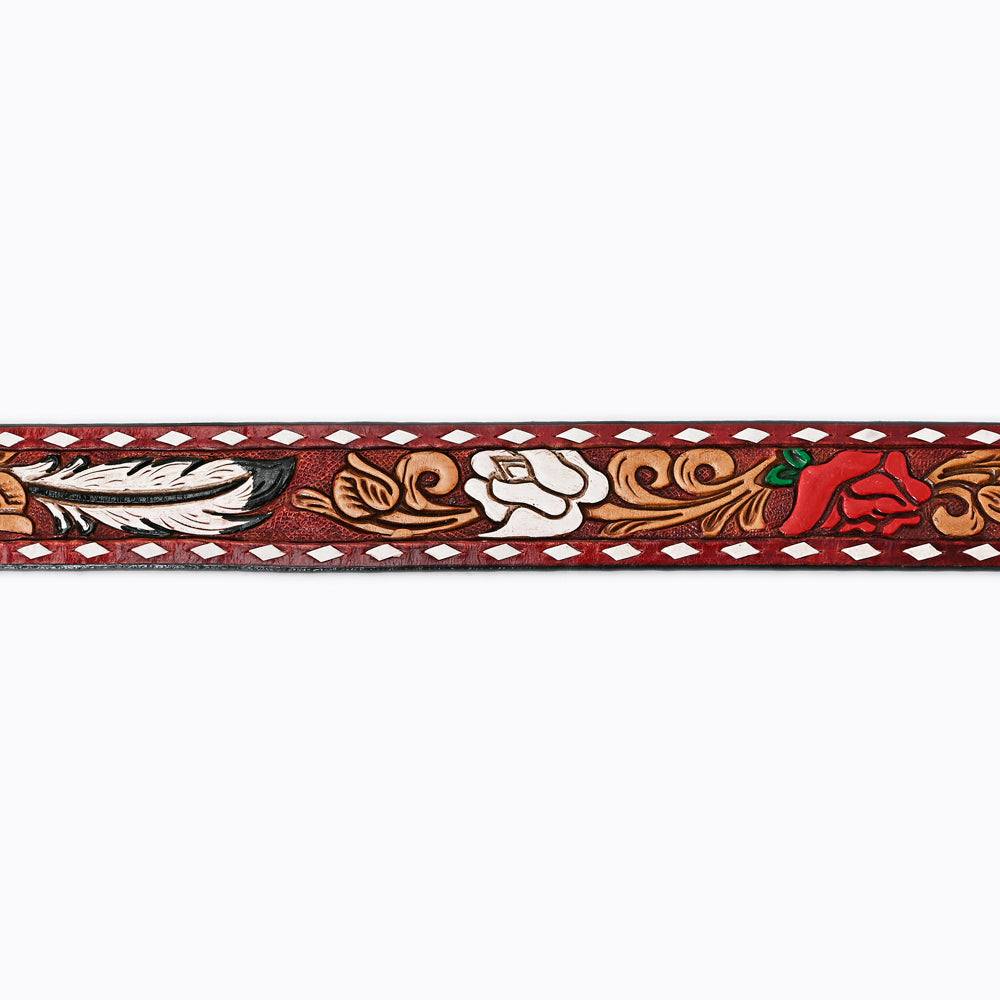 American Darling ADBLF118-L Beautifully Hand Tooled Genuine American Leather Belt Men and Women