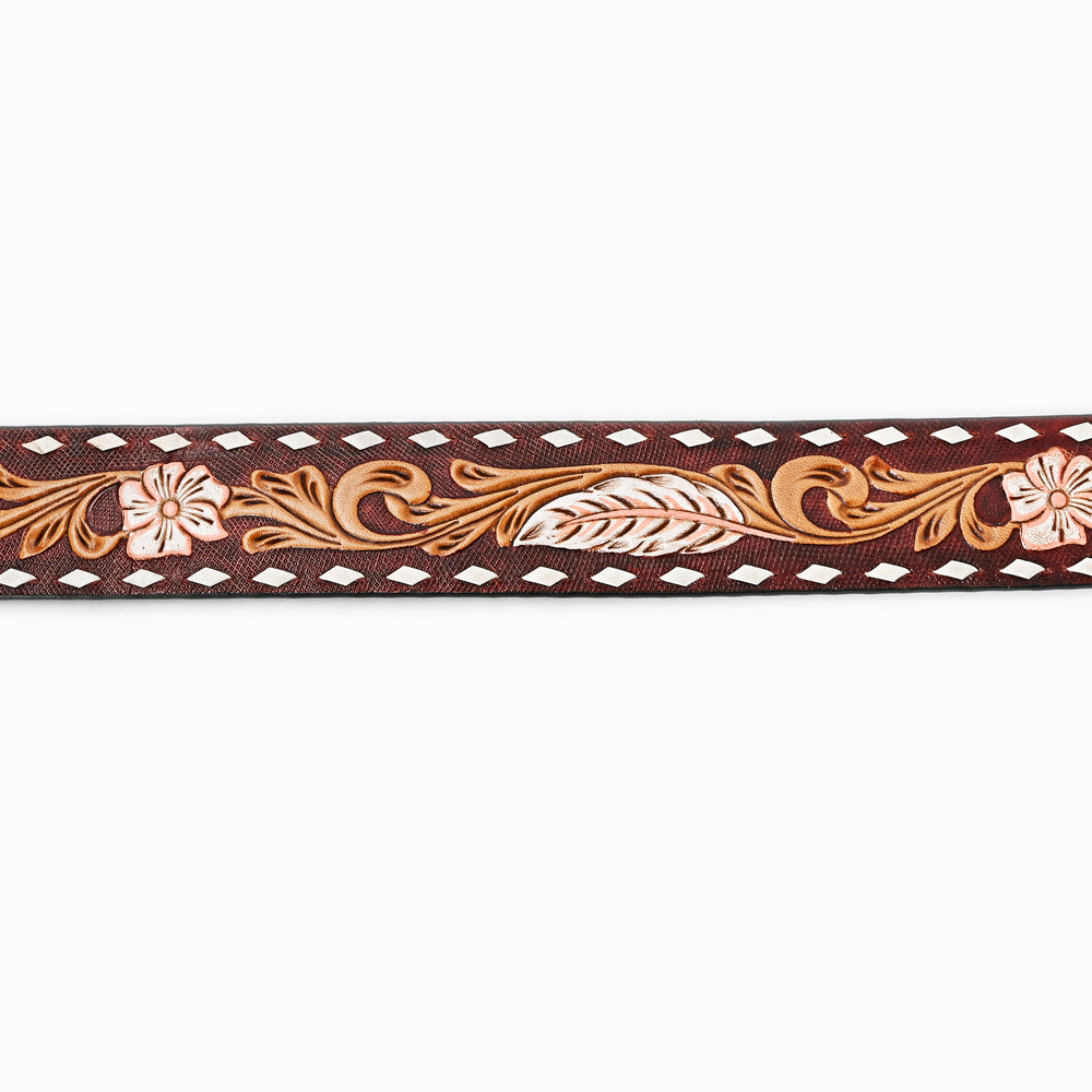 American Darling ADBLF119-L Beautifully Hand Tooled Genuine American Leather Belt Men and Women